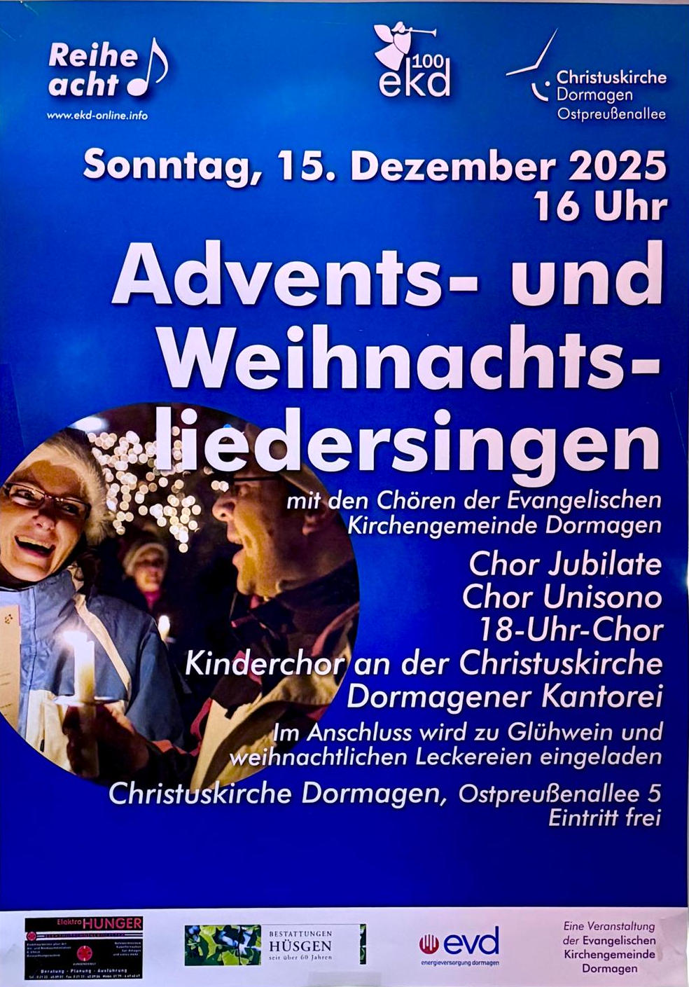 Weihnachtsliedersingen Plakat